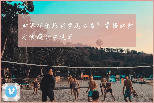 世界杯竞彩彩票怎么看?掌握这些方法提升中奖率